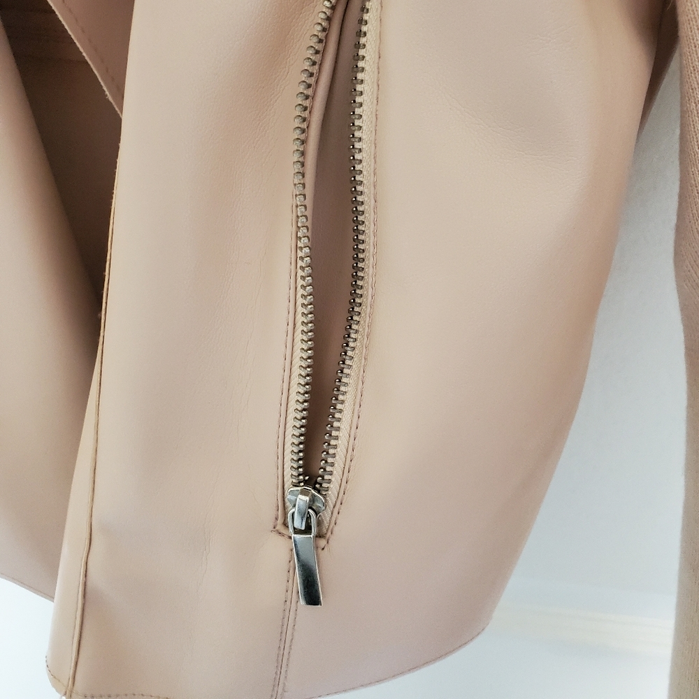 Bagatelle Drape Faux Leather & Faux Suede Jacket - Picture 6 of 10